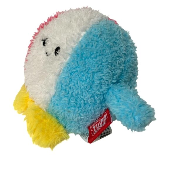 Kellytoy Bum Bumz Beach Ball mini 4.5 in Tall Pink Blue White Plush Stuffed Doll - Picture 2 of 4